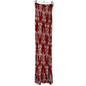 Forever 21 Ikat Rust Orange maxi dress S